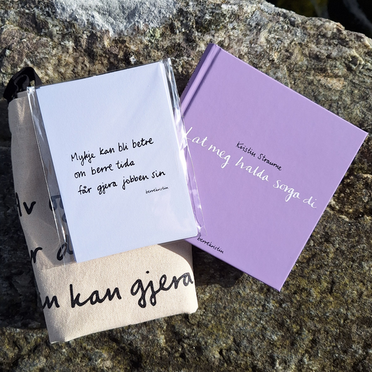 SAMLEPAKKE | TIL TRØYST | LILLA BOK, DIKTKORTPAKKE, HANDLENETT "AV OG TIL"