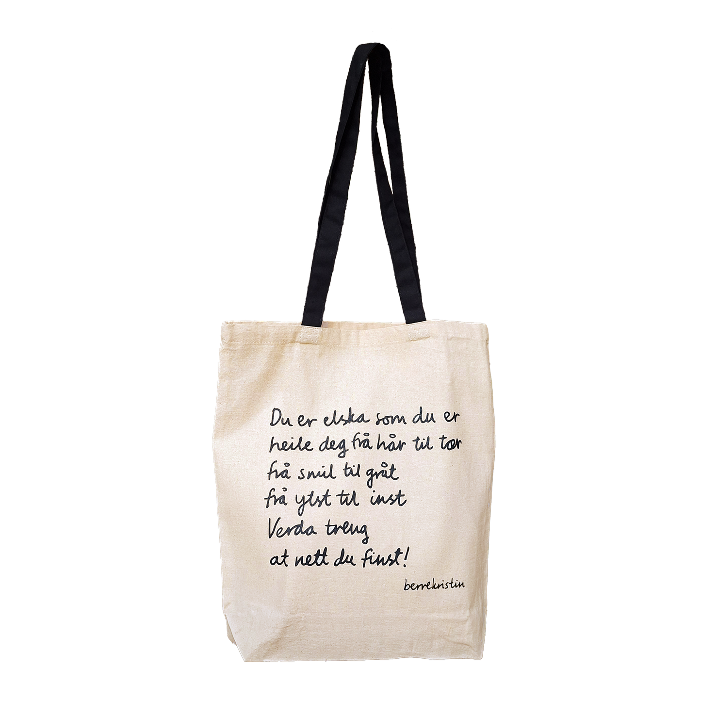 HANDLENETT MED DIKT | DU ER ELSKA