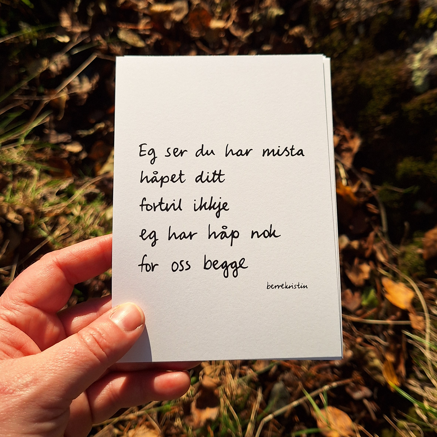 DIKTKORTPAKKE A6 | TIL TRØYST