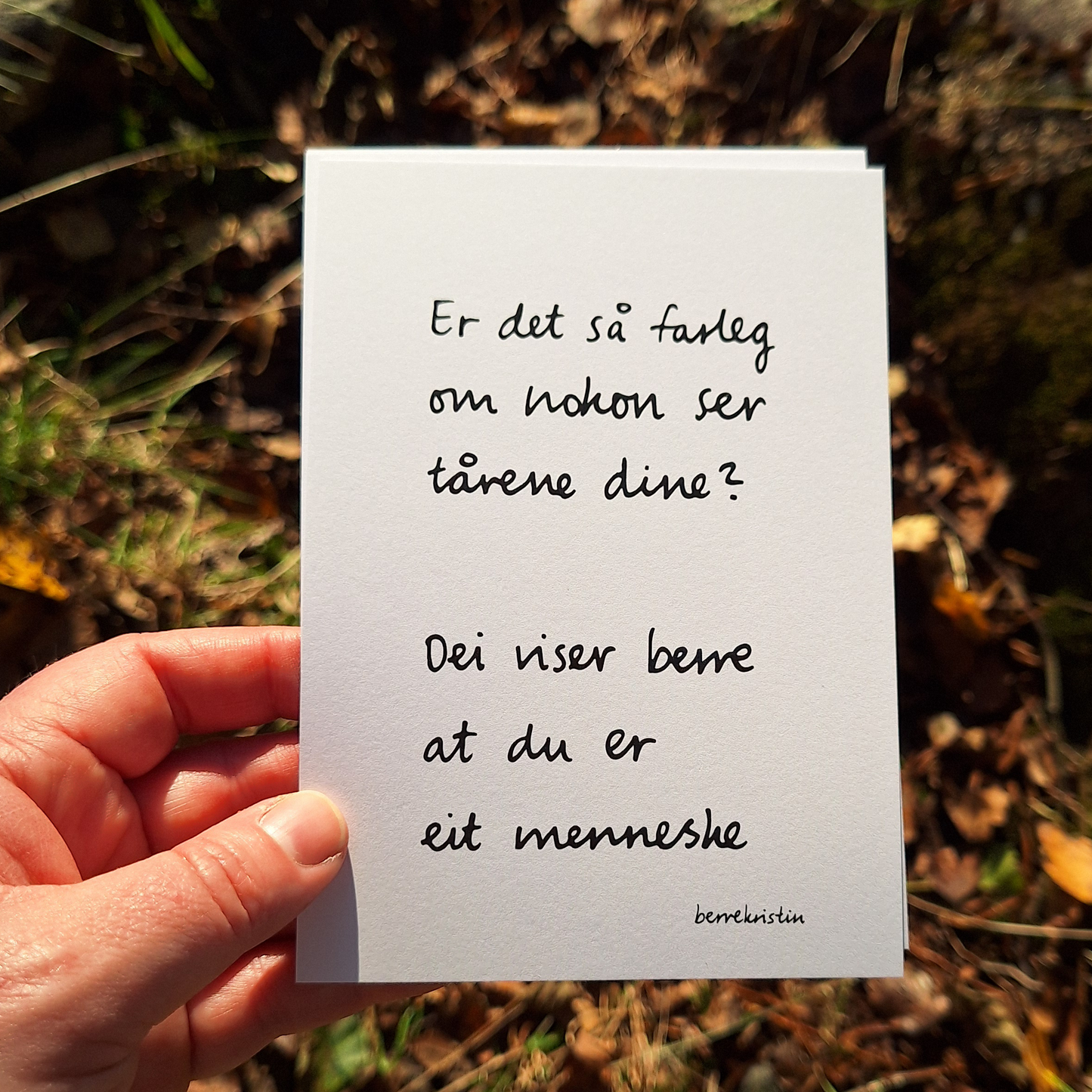 DIKTKORTPAKKE A6 | TIL TRØYST
