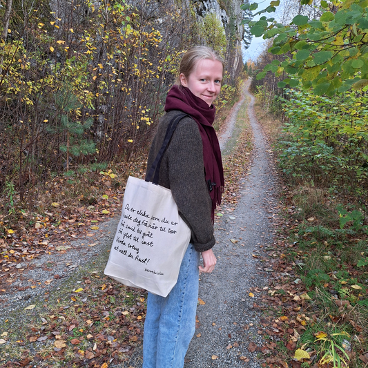 HANDLENETT MED DIKT | DU ER ELSKA