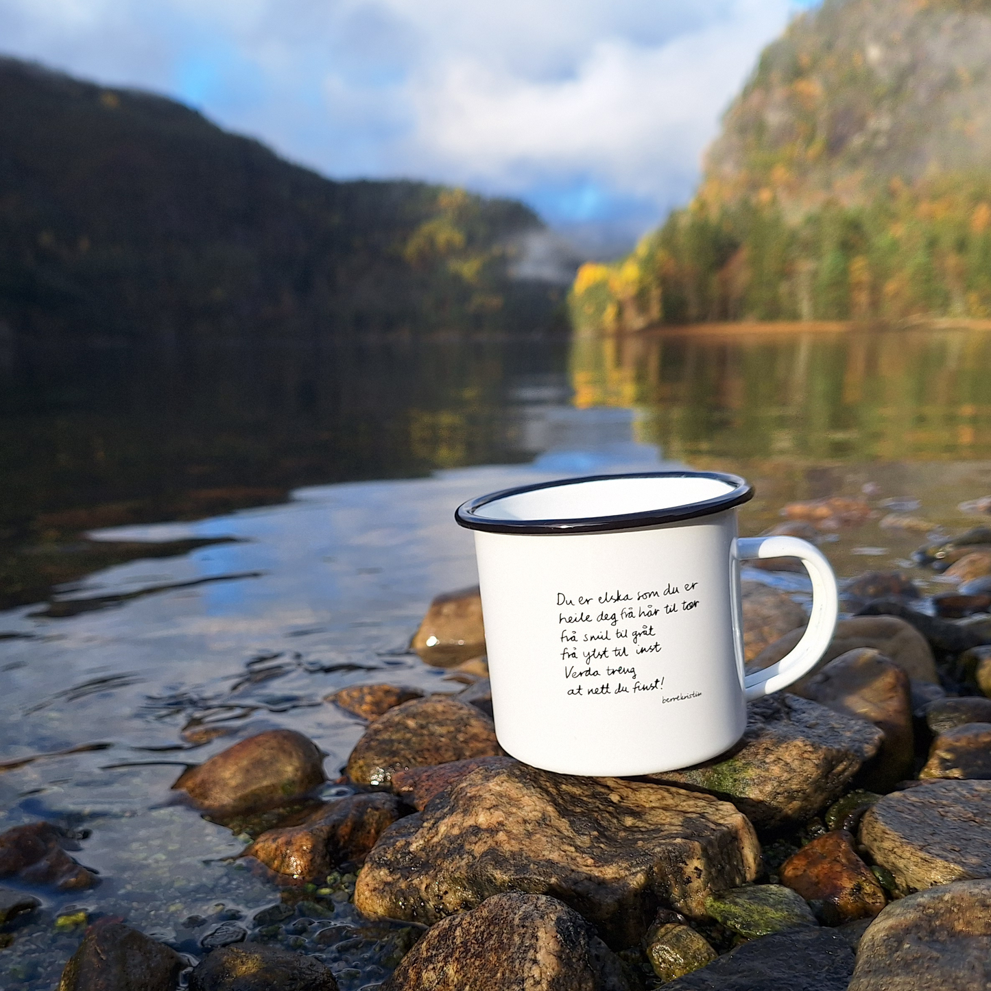 EMALJEKOPP MED DIKT | DU ER ELSKA