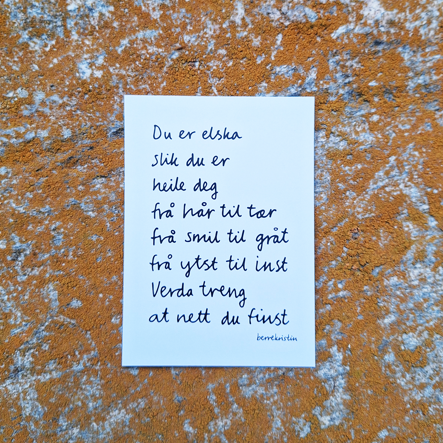 DIKTKORT A6 | DU ER ELSKA