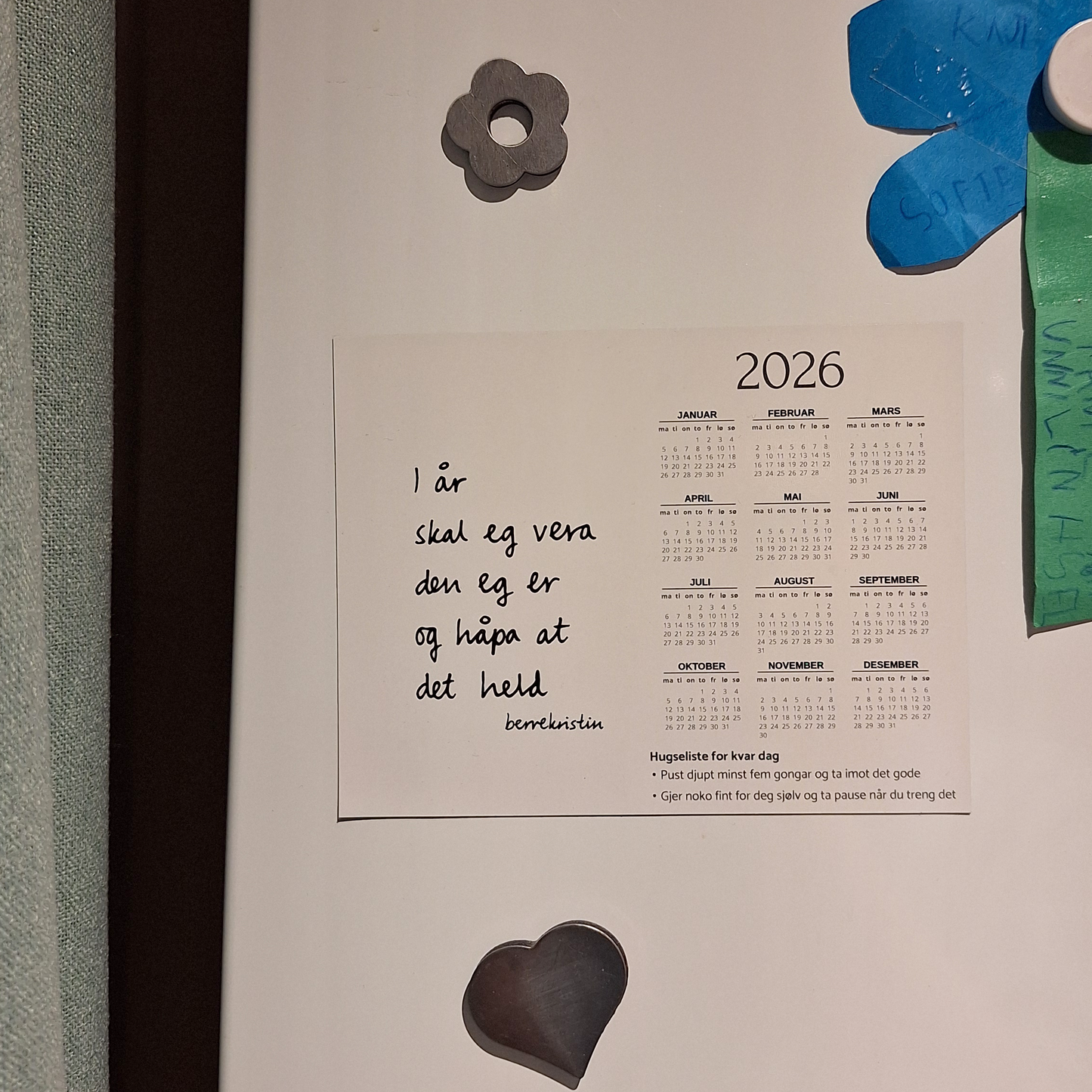 DIKTMAGNET | LITEN ÅRSKALENDER