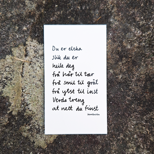 DIKTMAGNET | DU ER ELSKA