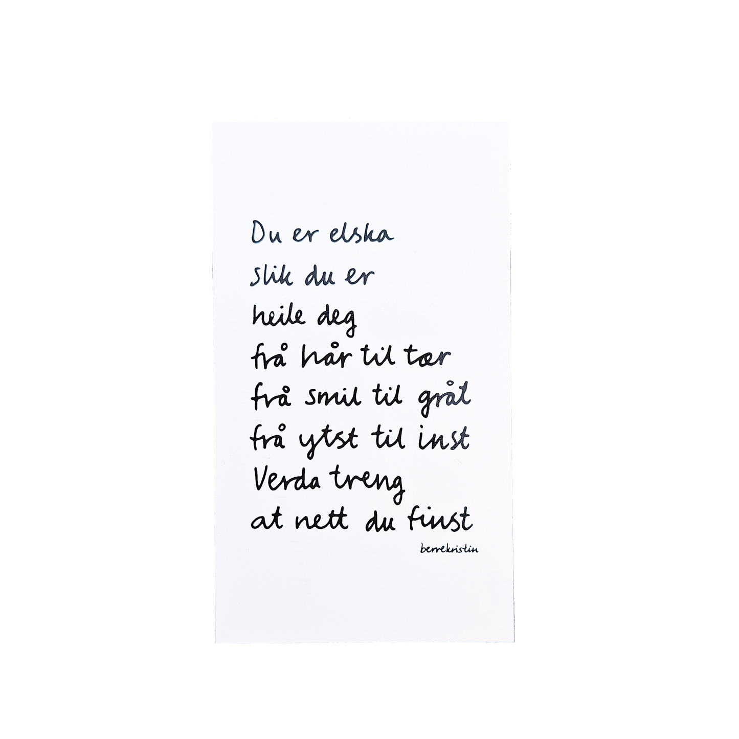 DIKTMAGNET | DU ER ELSKA