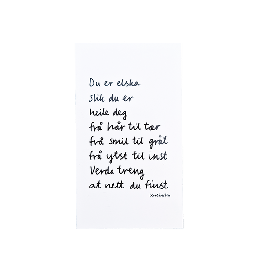 DIKTMAGNET | DU ER ELSKA